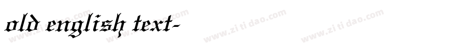 old english text字体转换